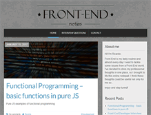 Tablet Screenshot of frontendnotes.com